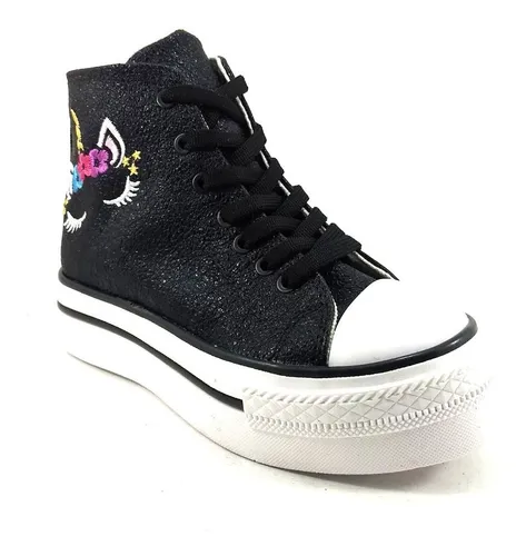 Zapatillas Botitas Plataforma Ni as Moda Guapitas Unicornio