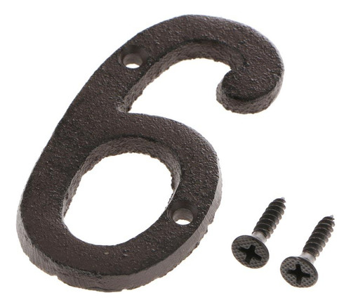 Números De Número De Hierro Forjado 0 Y 6 Para Puerta ,