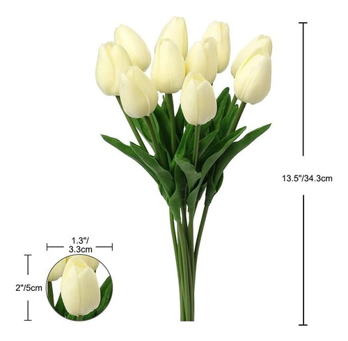 De 30pzs Flores Artificial Tulipanes Decoración Fiesta Boda