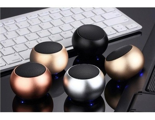 Caixinha De Som Bluethooth Metal Mini Speaker Amplificador Cor Preto