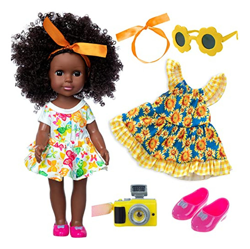 Ecore Fun 14.5 Inch Black Girl Doll Y Doll Bag Travel Hmxrd