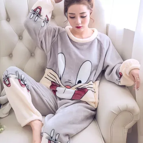 Pijama polar grueso 2025 mujer