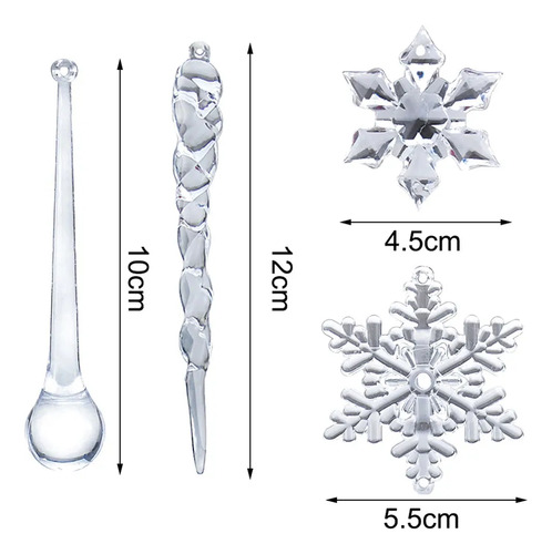 Cadena N De 40 Piezas Con Forma De Copo De Nieve, Diseño De