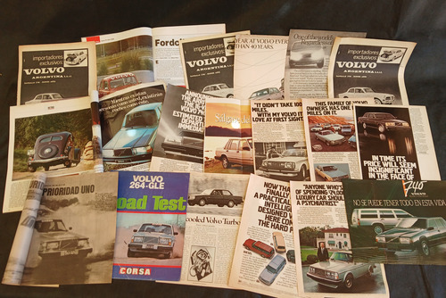 Lote Publicidad Volvo Originales 244 Gl 760 264 Gle Antiguo (Usado)