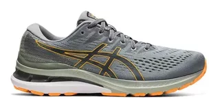 Tênis Asics Gel Kayano 28 Masculino Cinza/laranja Pronado