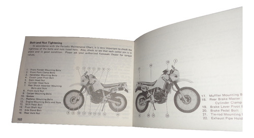 Kawasaki Klr 650 1986 Libro Manual Original (Usado)