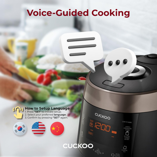 Arrocera Cuckoo Crp-p1009sb, 2,5 L, 10 Tazas, 12 Programas,