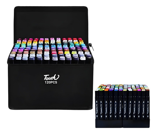 Marcadores Touch Doble Punta X120 Unidades