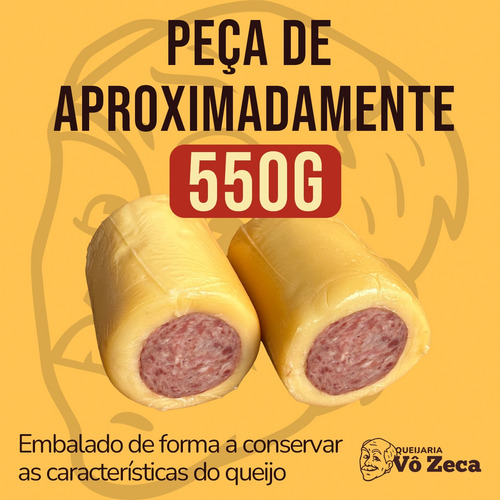 Queijo Provolone Recheado Com Lombo Puro Canastra Frios 550g