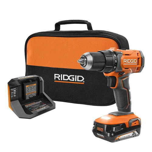 Ridgid - Kit De Taladro/controlador Inalámbrico De 18 V Con (1) Batería De 2.0 Ah Y Cargador - R86001k