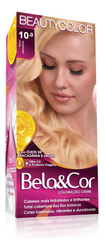 Coloração Kit Bela&cor Todas As Cores - Tinta Para Cabelo Tom 10.0 Louro Claríssimo
