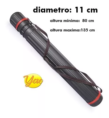 Tradineur - Tubo portaplanos de plástico, Ø 10,5 cm, extensible de 64 a 105  cm con correa de transporte, almacenamiento planos