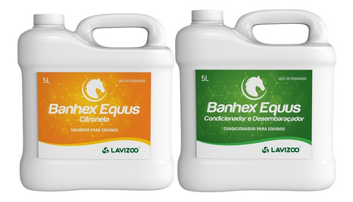 1 Shampoo Equus Citronela 5l 1 Banhex Condicionador Equinos