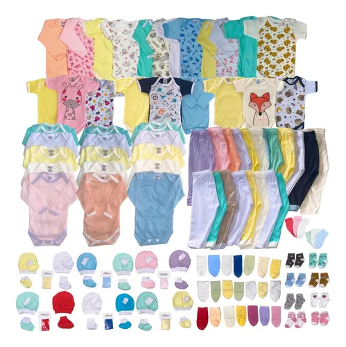Kit 15 Peças Roupas Bebê Body Calça Touca Enxoval Completo