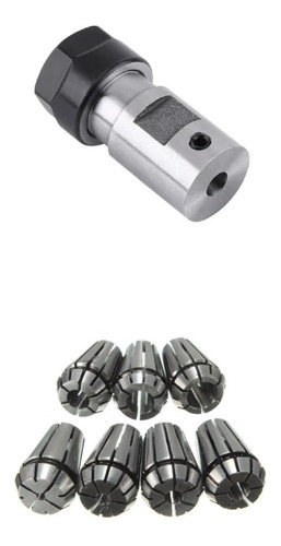 Acople Collet Chuck Er11 Para Eje 5 Mm + Kit 7 Boquilla 