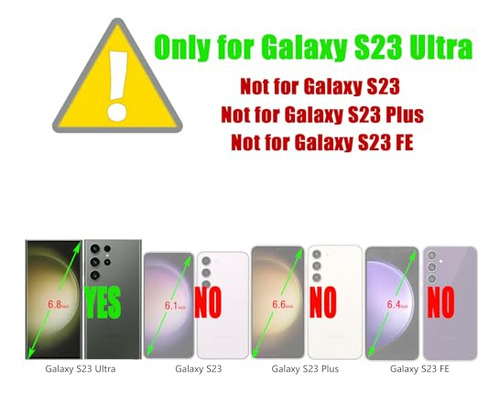 Funda Cartera Para Galaxy S23 Ultra Azul 6.8 PuLG Piel Si -6