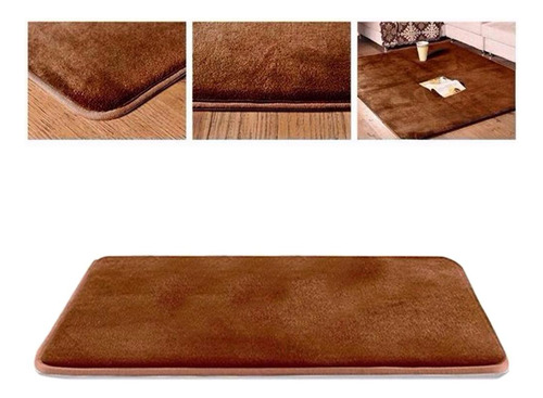 Alfombra De Baño Alfombra, Espuma De Memoria Café 50x80cm