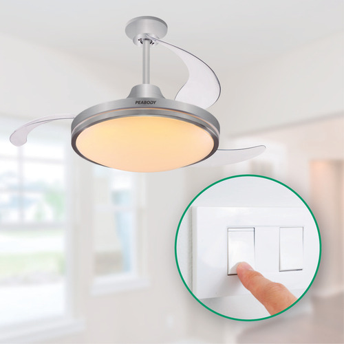 Ventilador De Techo Peabody Pe-vtrdc425s 1.067 M Wats Plateado Acrilico Acrílico 3