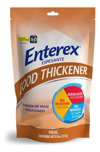 Enterex Espesante Food Thickener Almidon De Maiz Polvo 227g