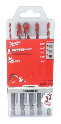 Brocas Para Concreto Milwaukee 48208851 5pz 32325410