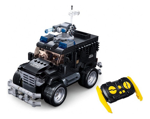 Camioneta Policia S.w.a.t. A Radio Control 412 Bloques