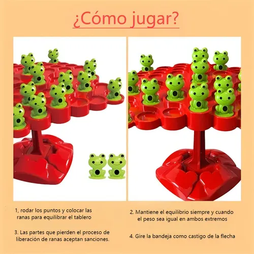 Juego De Equilibrio De Ranas – Juguete De Mesa Educativo De árbol Balanceado Para 2 Jugadores, Niños Y Adultos, Desarrolla Habilidades Cognitivas