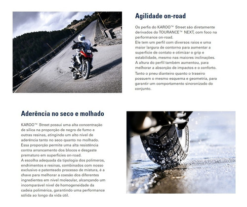 Par Pneu Cb 500x Traseiro Mais Largo Karoo Street Metzeler