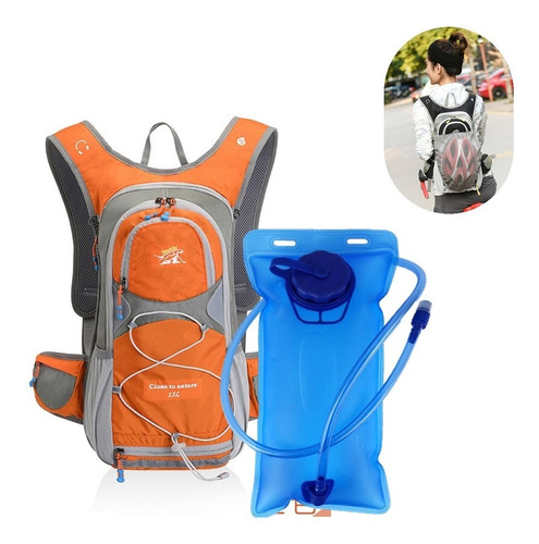 15l bicicleta ciclismo mochila mochila bolsa de agua casco soporte bolso