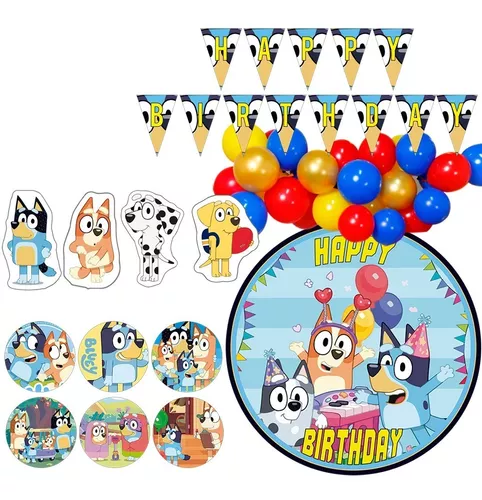 Kit de bricolaje de guirnalda de globos Bluey, tema de Bluey y Bingo, globo  Bluey, fiesta de cumpleaños de cachorros, decoraciones de fiesta Bluey