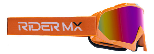 Oculos Motocross Trilha Enduro Lente Colorida Moto Proteção Cor da armação Laranja Cor da lente Colorido - Iridium Tamanho Único
