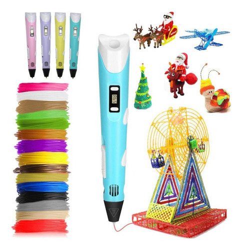 Lapiz 3d Impresora Lapicera 3d Lcd Base + Filamentos Regalo