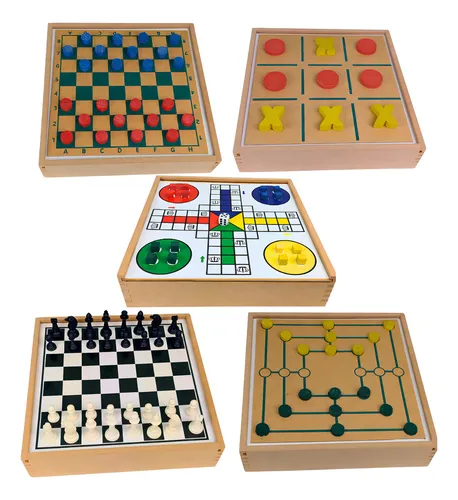 comprar Zaramela Brinquedos Tabuleiro 5 x 1 Ludo Jogo Da Velha Trilha