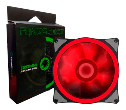 Cooler Para Case Gamemax Ringforce Gmx-rf12-r Led Rojo 120mm
