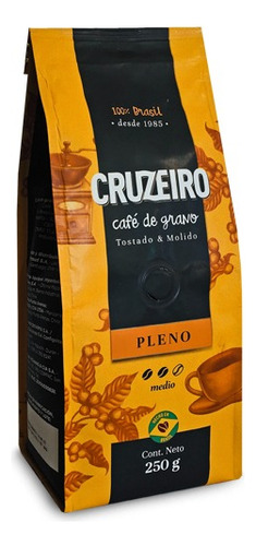 Café  Grano Cruzeiro Pleno  Tostado Y Molido 250g 