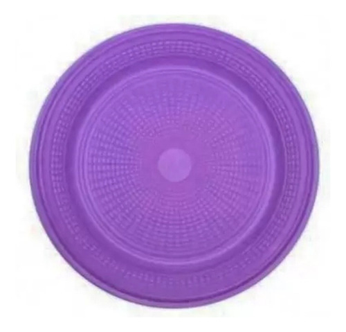 Prato Redondo Bio 15cm C/ 10 Unidades Triktrik Varias Cores Cor Roxo