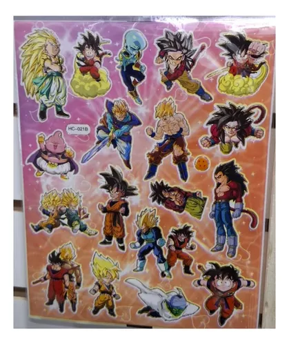 Planillas Adhesivas De Stikers Escolares X1u Dragon Ball