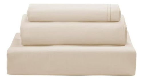 Set Edredón 12 Piezas Matrimonial/queen Doble Vista Suave Color Beige Diseño De La Tela Lisa