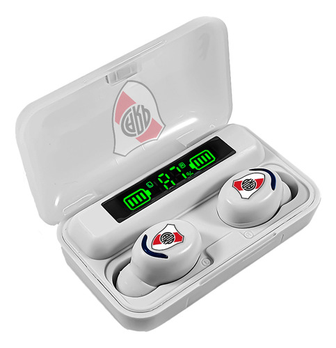 Auriculares In-ear Inalámbricos Bluetooth Gamer River Plate Licencia Oficial Blancos