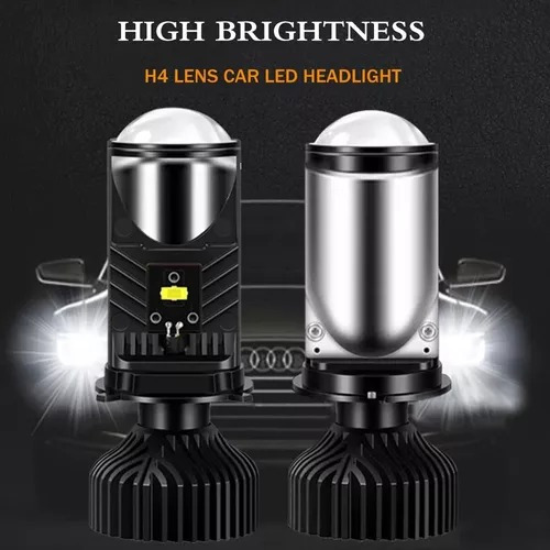 Kit 2 Ampolletas Turbo Led Y9 Mini Proyector Con Lupa H4