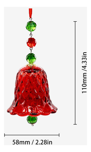 Decoración De Árbol De Navidad, Colgante De Cristal Rojo