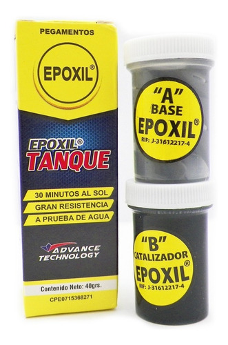 Imagen 3 de 3 de Pega Tanque Epoxil 40g Mini 30 Min Sumergible Impermeable