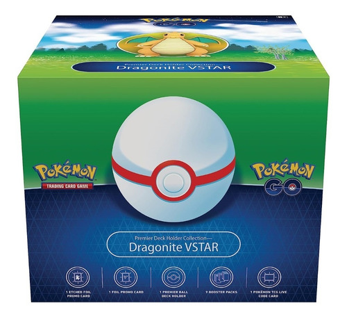 Pokemon Go Premier Deck Holder Box Dragonite Vstar