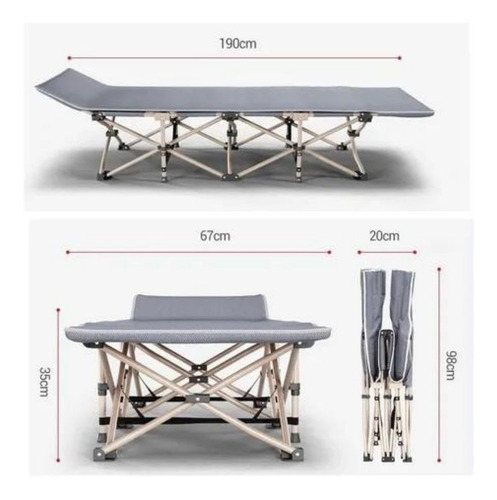 Imagen 7 de 9 de Catre Cama Campaña Camping Plegable Portátil Sencilla Ligera