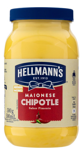 Maionese Chipotle Hellmann's Pote 500g