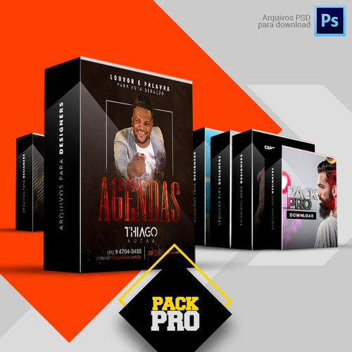 Imagem 4 de 5 de Pack Psd Mídias Sociais Para Igreja Show Academia Cantor