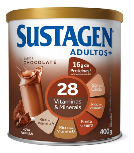 Complemento Alimentar Sustagen Adultos+ Sabor Chocolate 400g