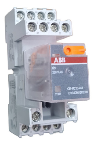 6 Pzas Relay Relé Encap. Abb 230v 14 Pines C/base Cr-m0230ac (Usado)