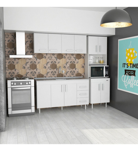 Mueble Columna De Cocina 4 Puertas Despensero Blanco 10155 Color 10155 - Blanco