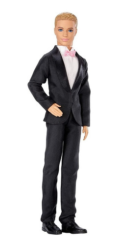Imagen 1 de 4 de Muñeco Ken Vestido Smoking Novio Barbie Dvp39