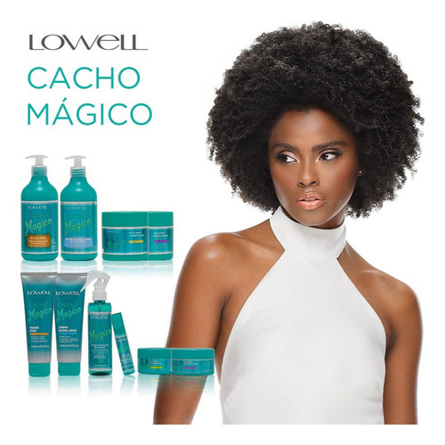 Kit Para Cabelos Cacheados Lowell Cacho Mágico 4 Itens 4040